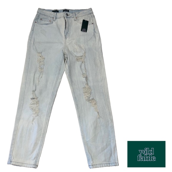 🆕 | Wild Fable | Light Denim High Rise Distressed Skinny Jeans | Size 6 - Picture 1 of 5